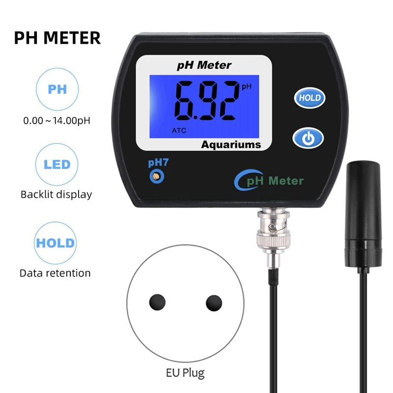 Accurate PH Meter For Aquarium Multi-Parameter Water Quality Monitor Online PH Monitor Acidometer CNIM Hot