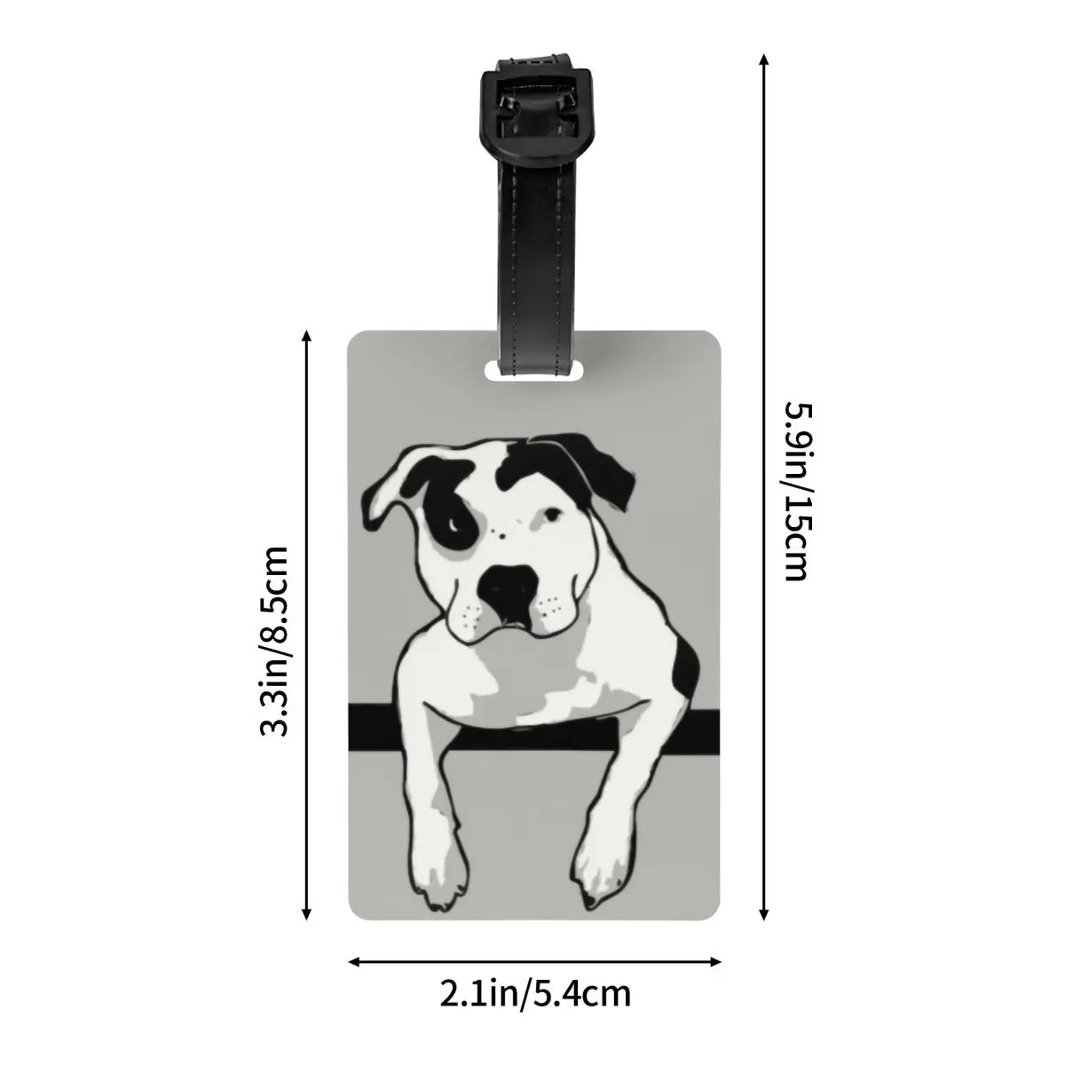 Etiqueta de equipaje gráfica personalizada Pit Bull Terrier t-bone, etiquetas de equipaje de Protección de Privacidad, etiquetas de maleta de viaje