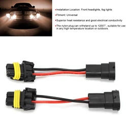Headlight Wiring Connector Pair H11 Male to 9005/9006 Female Adapter Headlight Fog Light Universal Plug and Play 12V‑24V