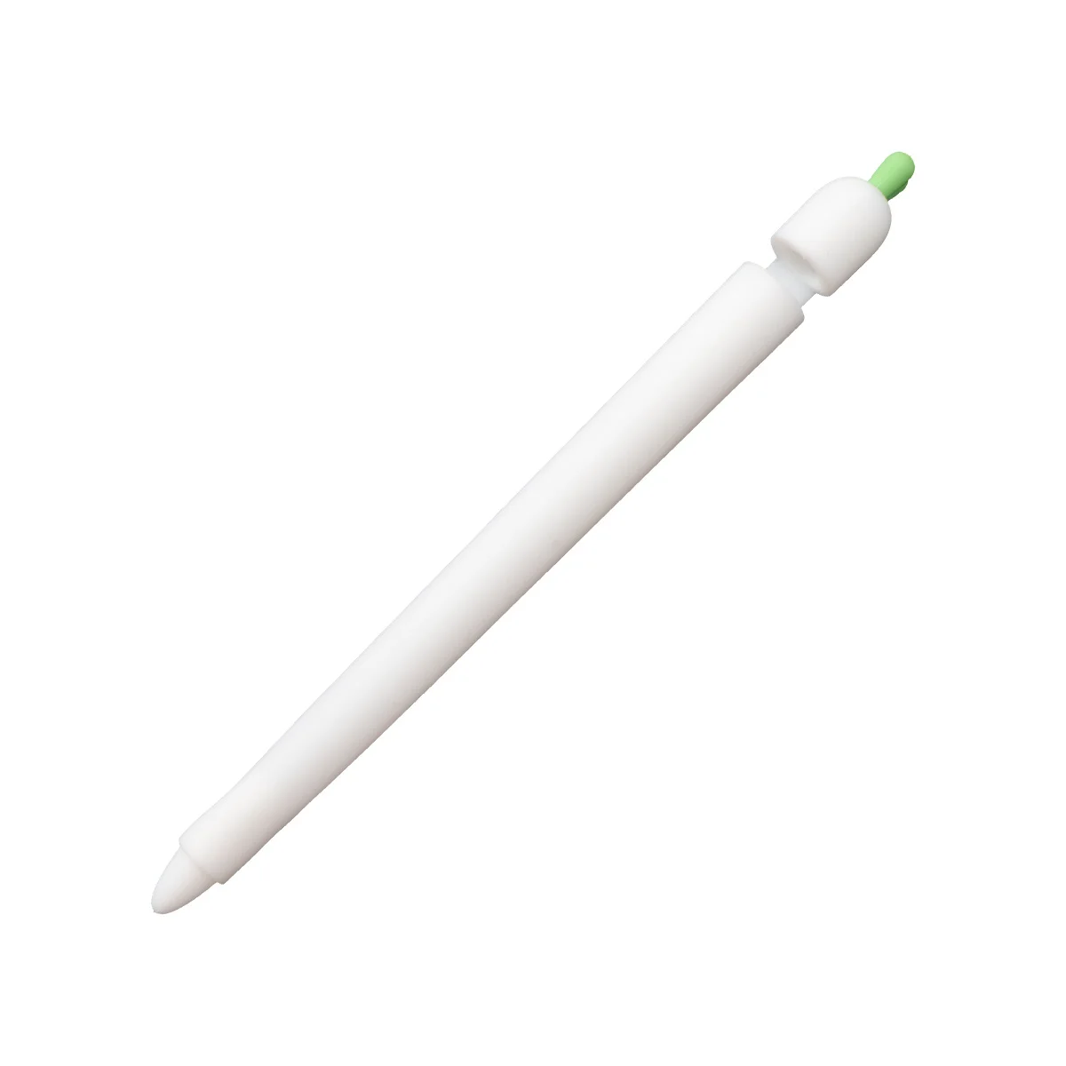 キャロット スタイラス スリーブ シリコン グリップ ホルダー Apple Pencil 1 に対応 ホワイト 滑り止め保護カバー 軽量 人間工学に基づいた