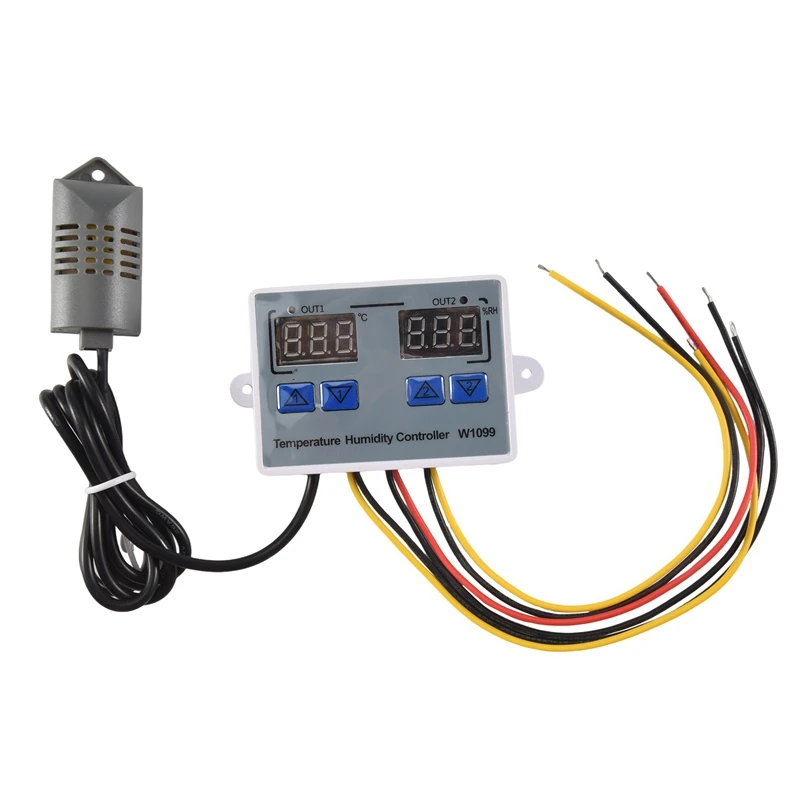 XK-W1099 Dual Digital Thermostat Humidistat Egg Incubator Temperature Humidity Controller Regulator Thermometer Hygrometer