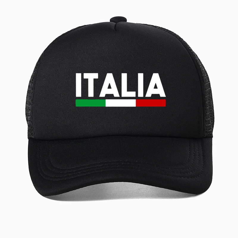 Italia Italy Italian Flag Baseball Cap Unisex Adjustable Snapback hats Classic Mesh Breathable Trucker hat Outdoor Visor caps