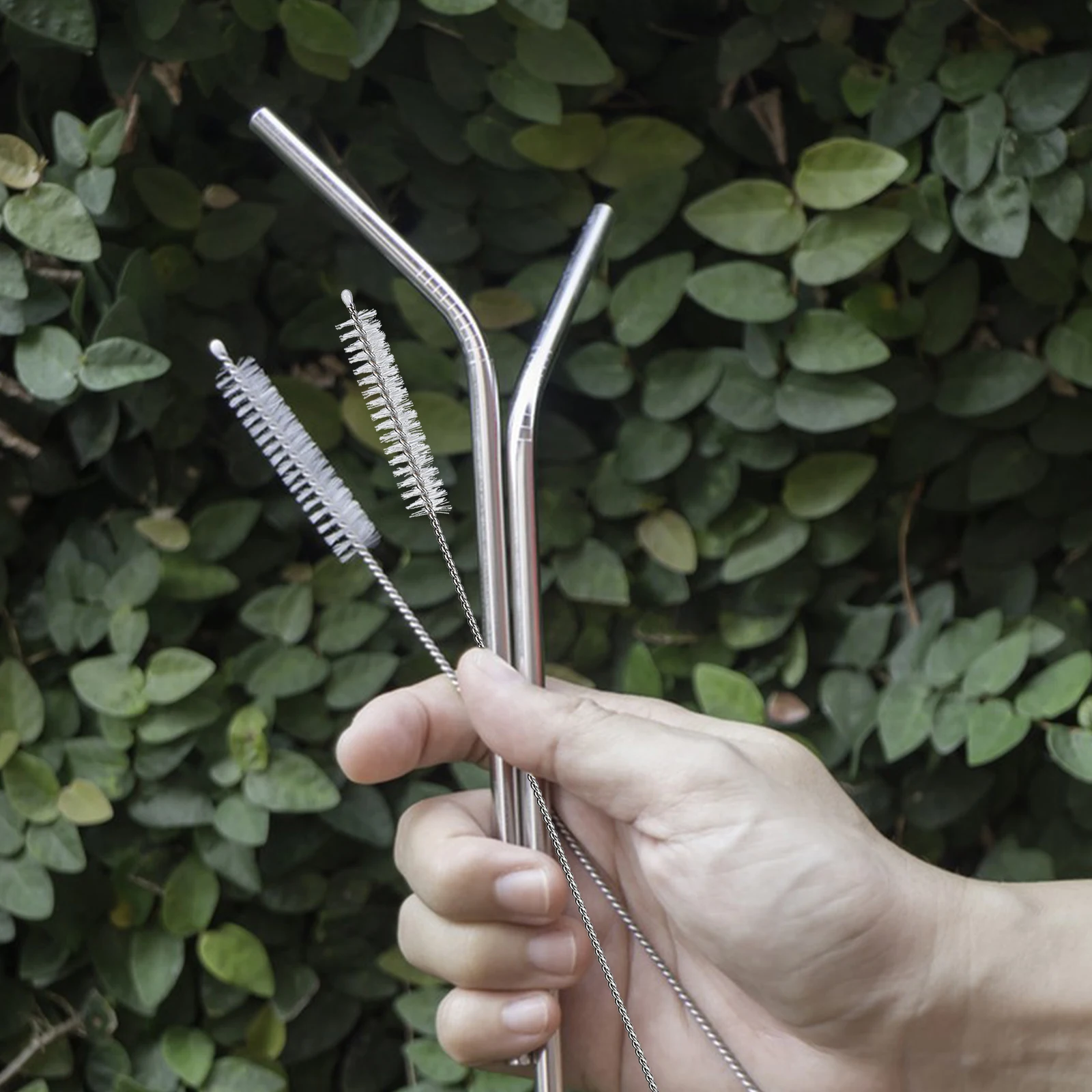 

1 pc Stainless Steel Drinking Straw Brush 20X0.8Cm For Cleaning Straws Funnels Tubes Cylinders Juicers Dishwasher Safe