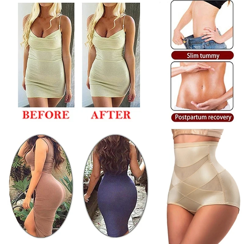 Sexy Cross Body Shaper High Waist Panties Women Girdle Belly Tummy Control Trainer Shapewear Hip Lifter Brief Slimming Underwear