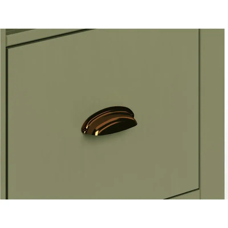 22-Inch One Drawer Filing Cabinet, Sage Green & Fruitwood Finish, No Assembly Needed