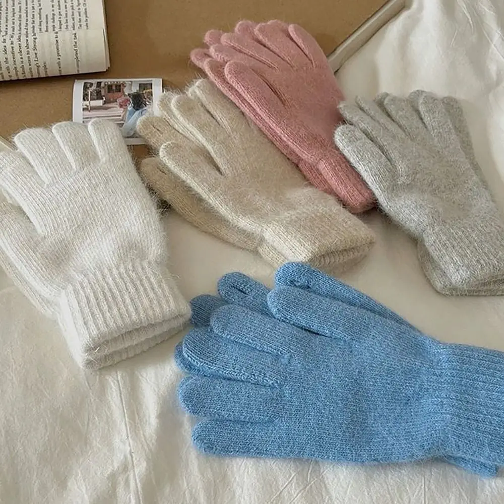 Gants en velours de couleur bonbon pour femme et fille, mitaines pour étudiants, écran tactile, style INS, chaud, hiver