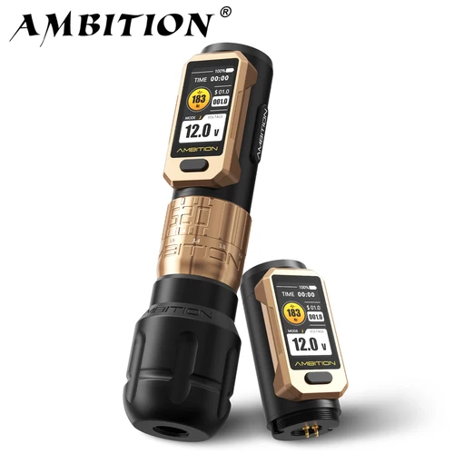 Ambition Soldier Pro 520 máquina de tatuaje inalámbrica carrera ajustable 2,2-4,2mm pluma de tatuaje par 520g.cm Motor Sin Núcleo 2400mAh