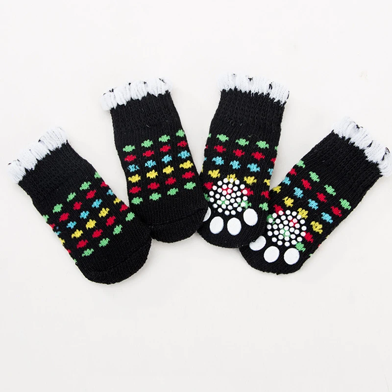 Pet Socks Anti Slip Dog Socks Knitted Cartoon Puppy Shoes Breathable Sock Cat Shoes Dog Clothes Pet Products Dog Accessories