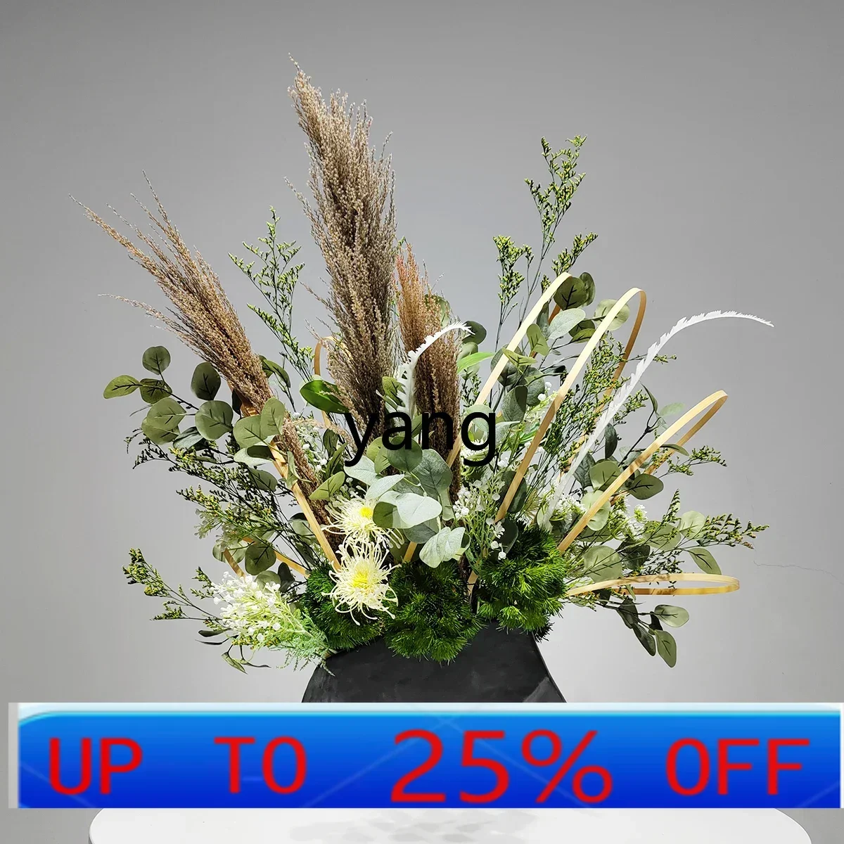 

lmm new Chinese bar table grass moon flow simulation flower art entrance soft decoration ornament