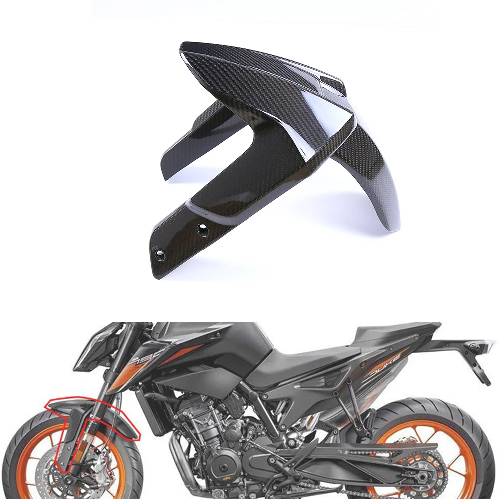 3K Carbon Fiber Front Fender Splash Mudguard Motorcycle Accessories Fairing Kit For KTM  Superduke 790 2018 2019 2020 2021 2022