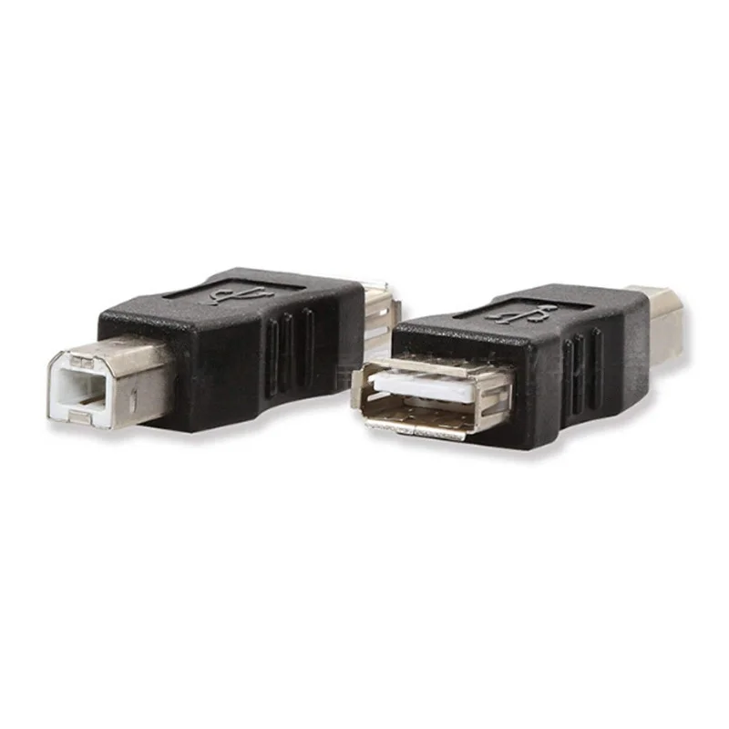 USB Printer Adapter USB Female to Square Male Plug Converter USB A to Printer B Extend Cable Connector Data Cable Sync Couplter