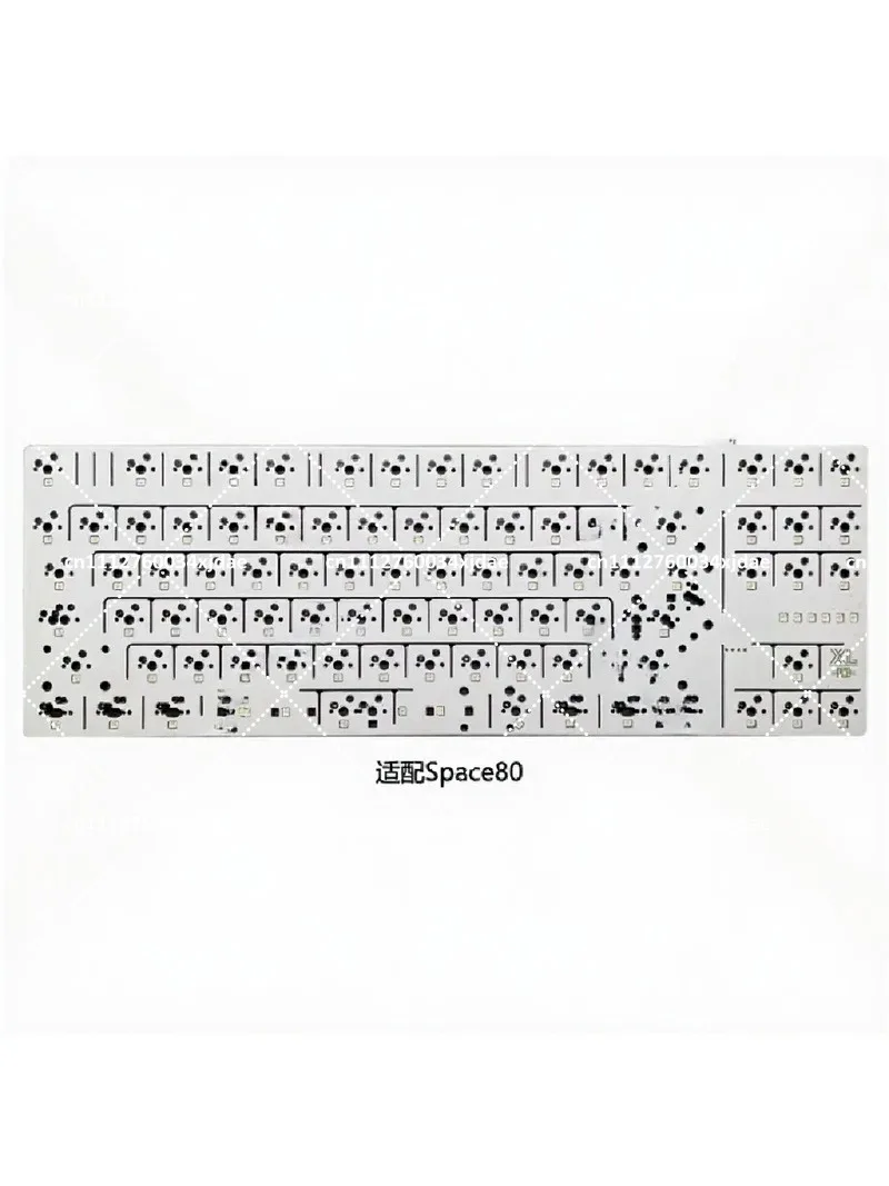 Space80 Hot-Swap PCB Single-Key Slotting Soft-Bounce RGB Ladder Seven-Enter Via Custom Single-Mode Keyboard