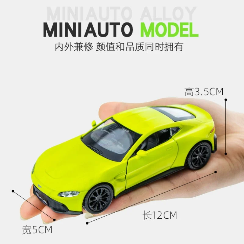 1:36 Scale Licensed Diecast Alloy Metal Luxury Sports Car Collection Model For Aston Martin vantage Pull Back Toys Vehicle