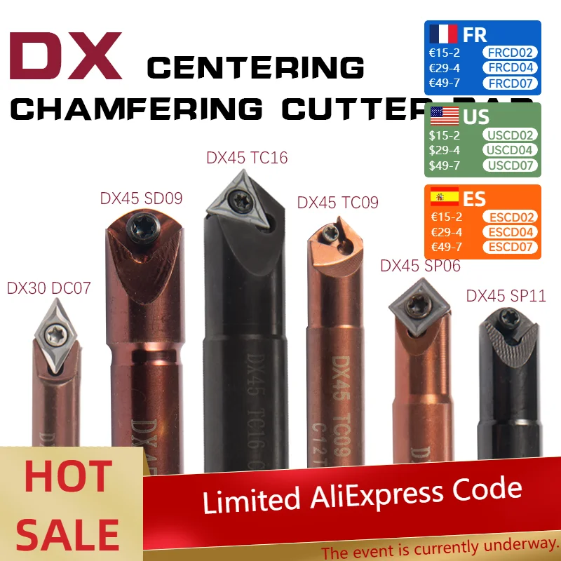 

DX30 DX45 Centering Chamfer Tool Holder Disposable Centering Drill 30° 45° Machine-Clamped Bore Chamfer Tool For Machining Cente