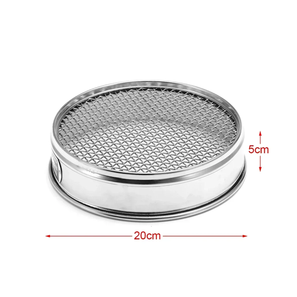 Stainless Steel Mesh Test Sieve, Aperture Lab Standard, 20cm, 2-0.075mm, 10-200 Mesh