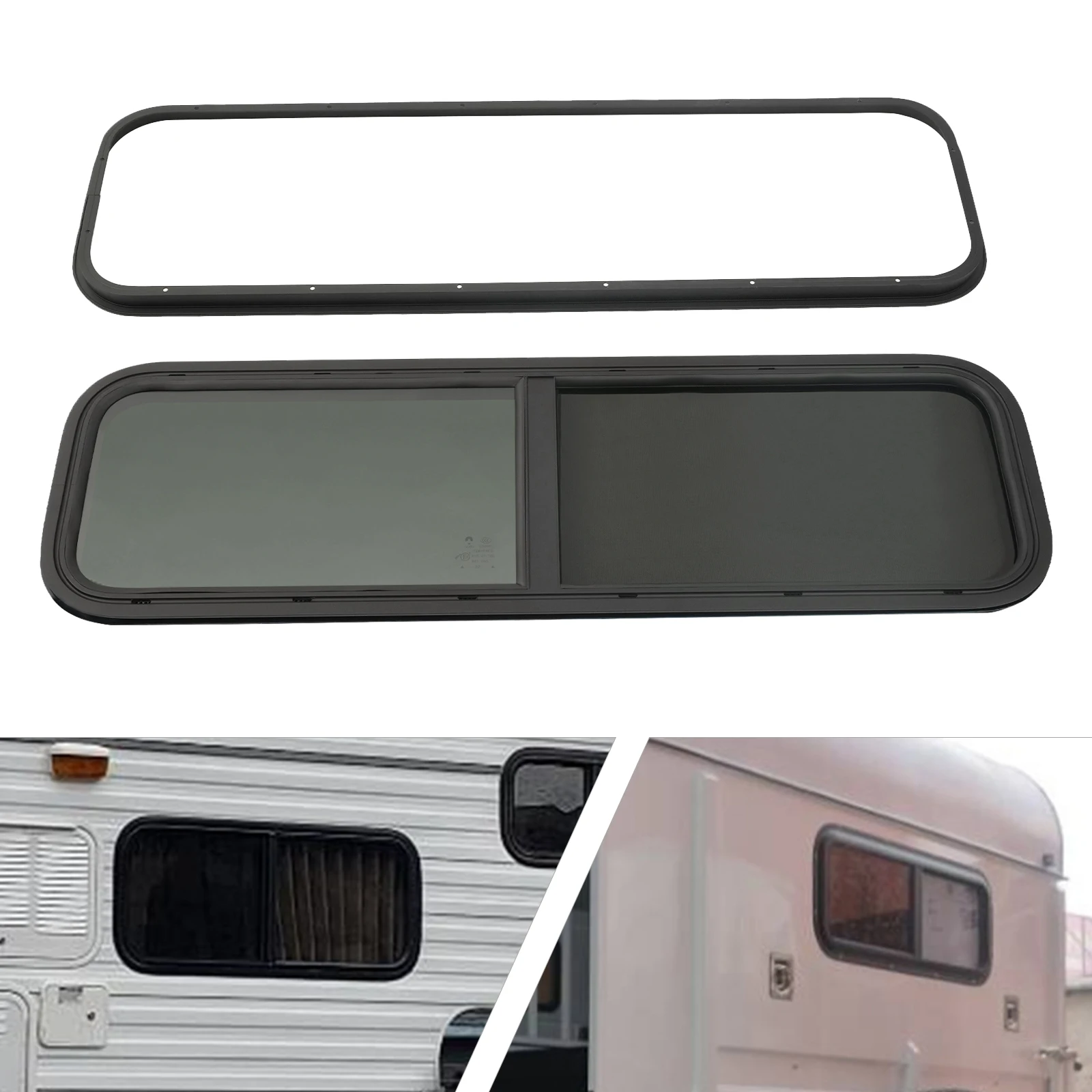 Black Waterproof And Dustproof RV Window Teardrop 42