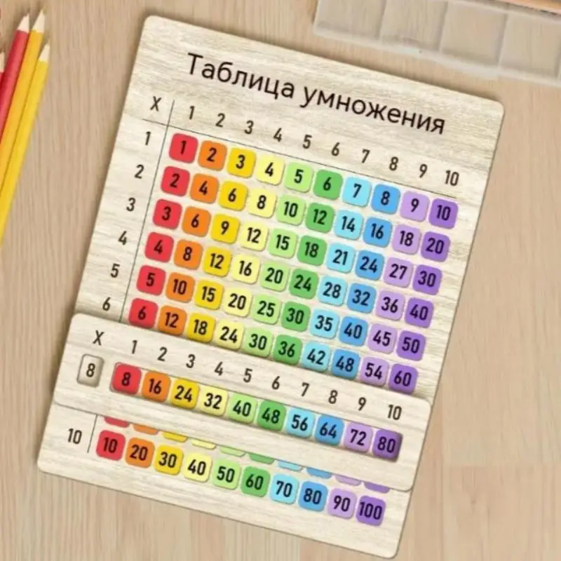 @ Multiplication Table Wooden Board Set Natural Wood Math Learning Boards For Math Class Back To School Gifts