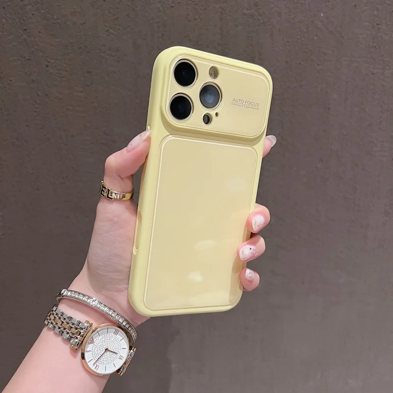 Dopamine large window AG phone case suitable for iPhone 13 14 15 16 17 Pro Max all inclusive anti drop silicone cover