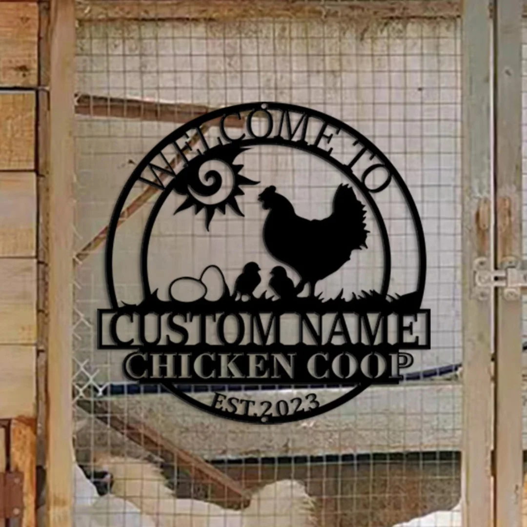 Charming Farm Chickens Custom Metal Signs Beautiful Chicken Wall Art Hanging Chicken Farm Hen House Coop Sign Our Little Coop