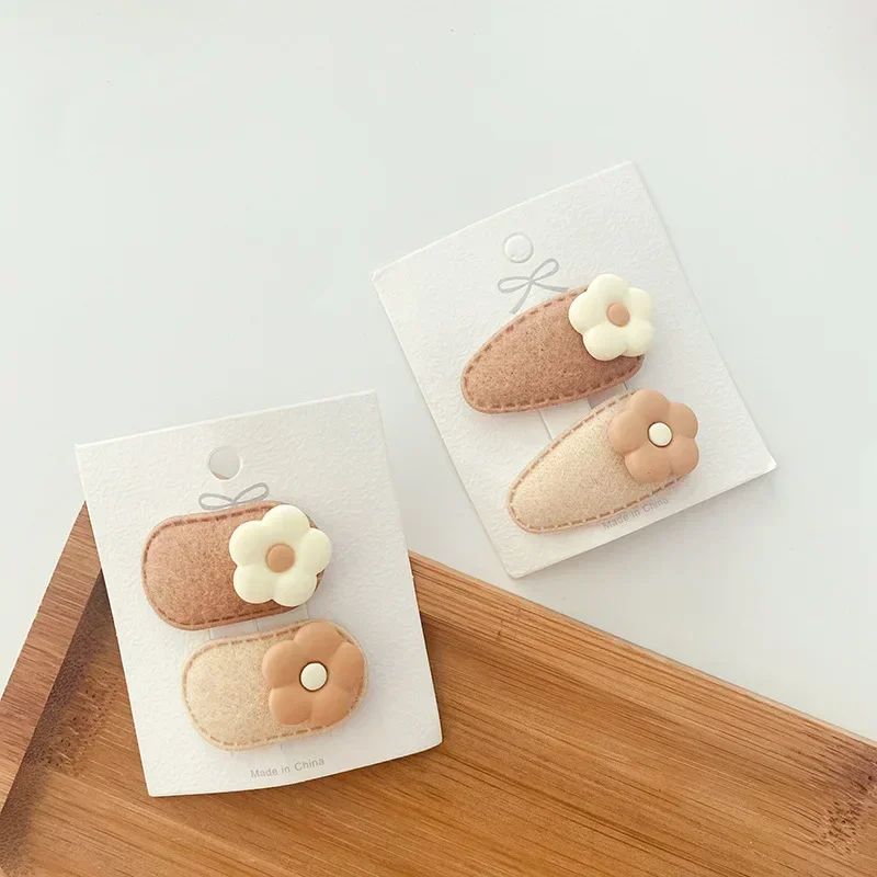 2 szt. Spinki do włosów dla dzieci uroczy kwiat udekoruj spinki do włosów dla dziewczynek koreański styl nowe dziecięce akcesoria do włosów nakrycie głowy dla malucha