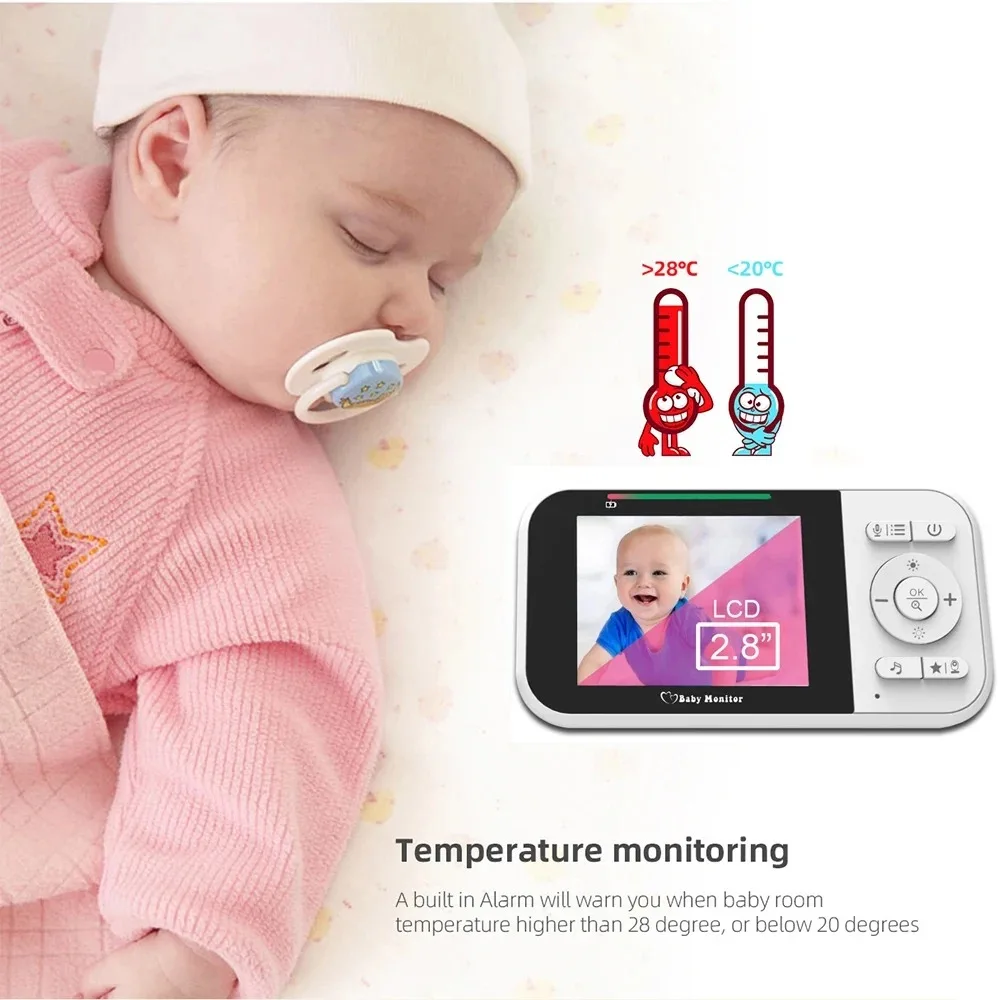 Video Baby Monitor 2.4G Wireless with All Size LCD Mother Kids Two-way Audio Talk Night Vision Surveillance Security Camera