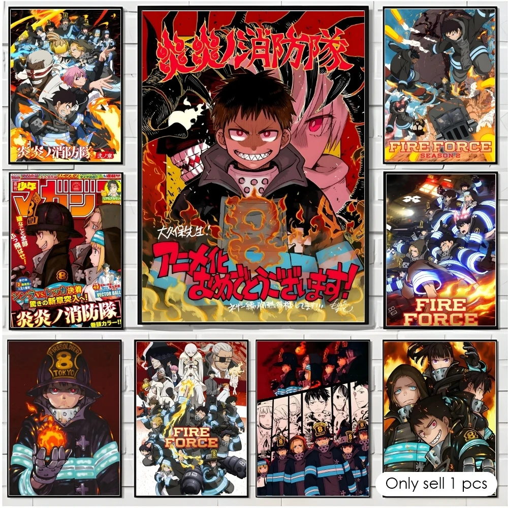 Black Clover Grimoire - Anime F-Fire Force Poster Decorative Wall