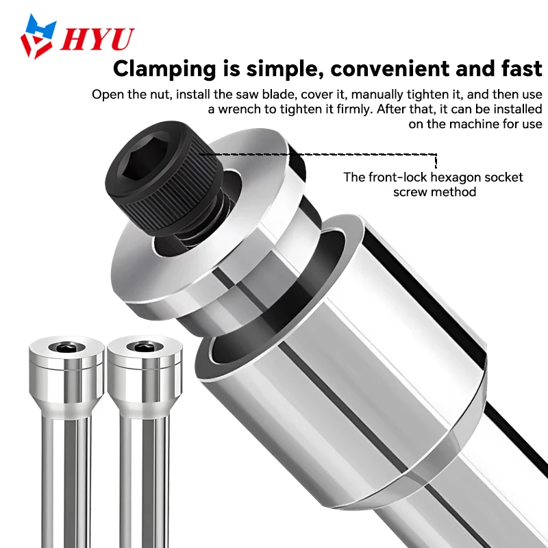 HYU Saw Milling Cutter Slitting Saw Arbor Blade Holder CNC Slotting Machining Metal Cutting Tool Front Rear Lock 10mm 12mm 13m