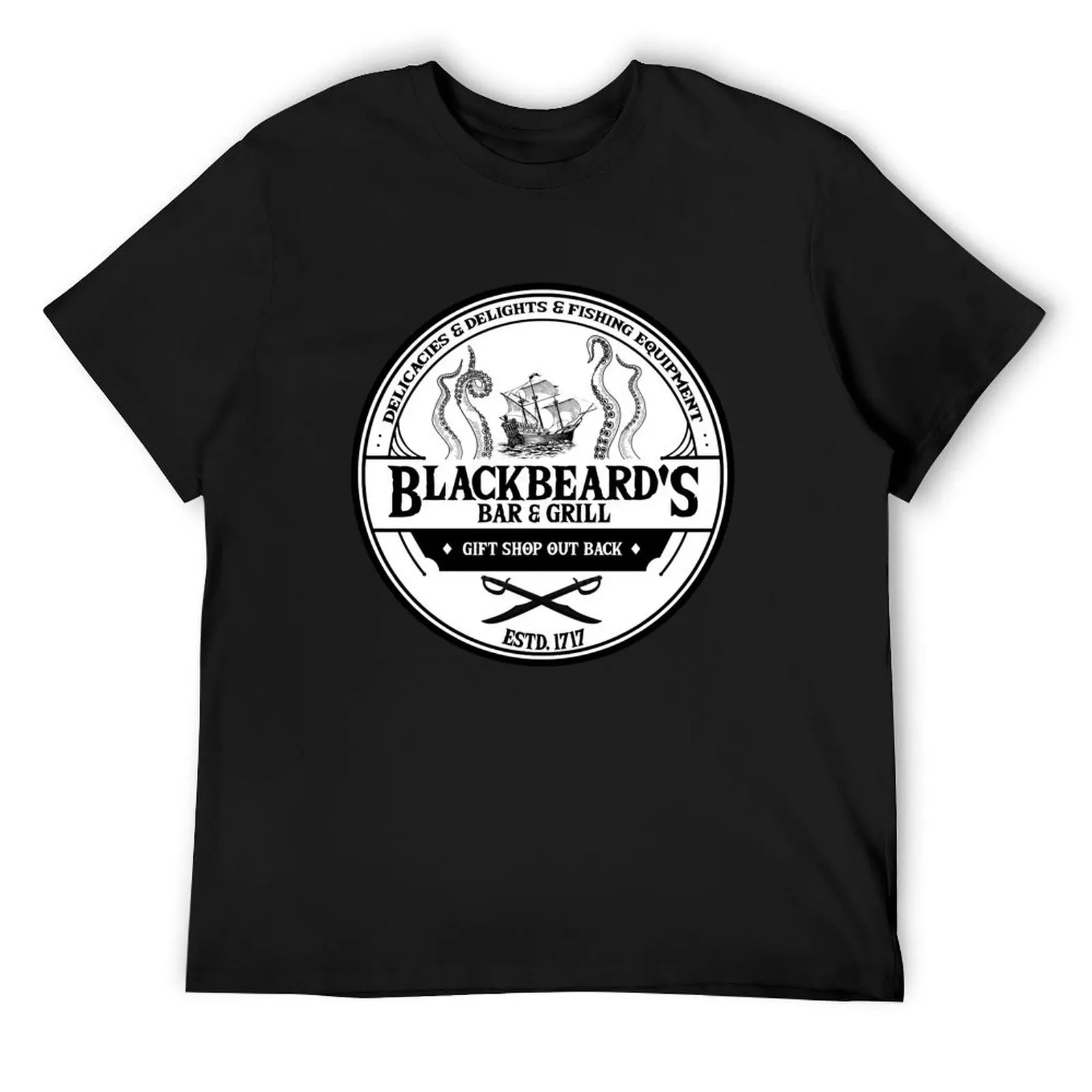 Blackbeard's Bar and Grill T-Shirt anime cotton graphic tees sweat men t shirts