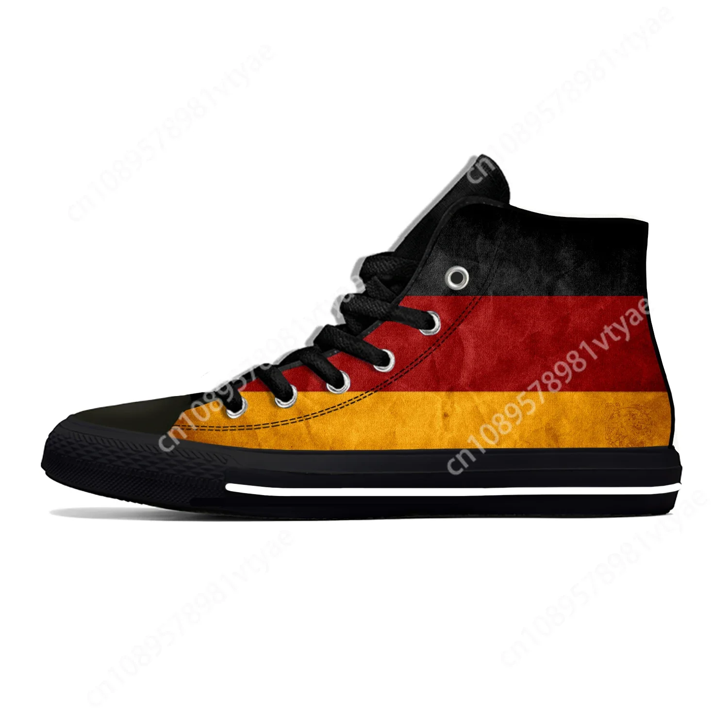 German Germany Flag Patriotic Pride Fashion Funny Casual Cloth Shoes High Top Lightweight Breathable 3D Print Men Women Sneakers