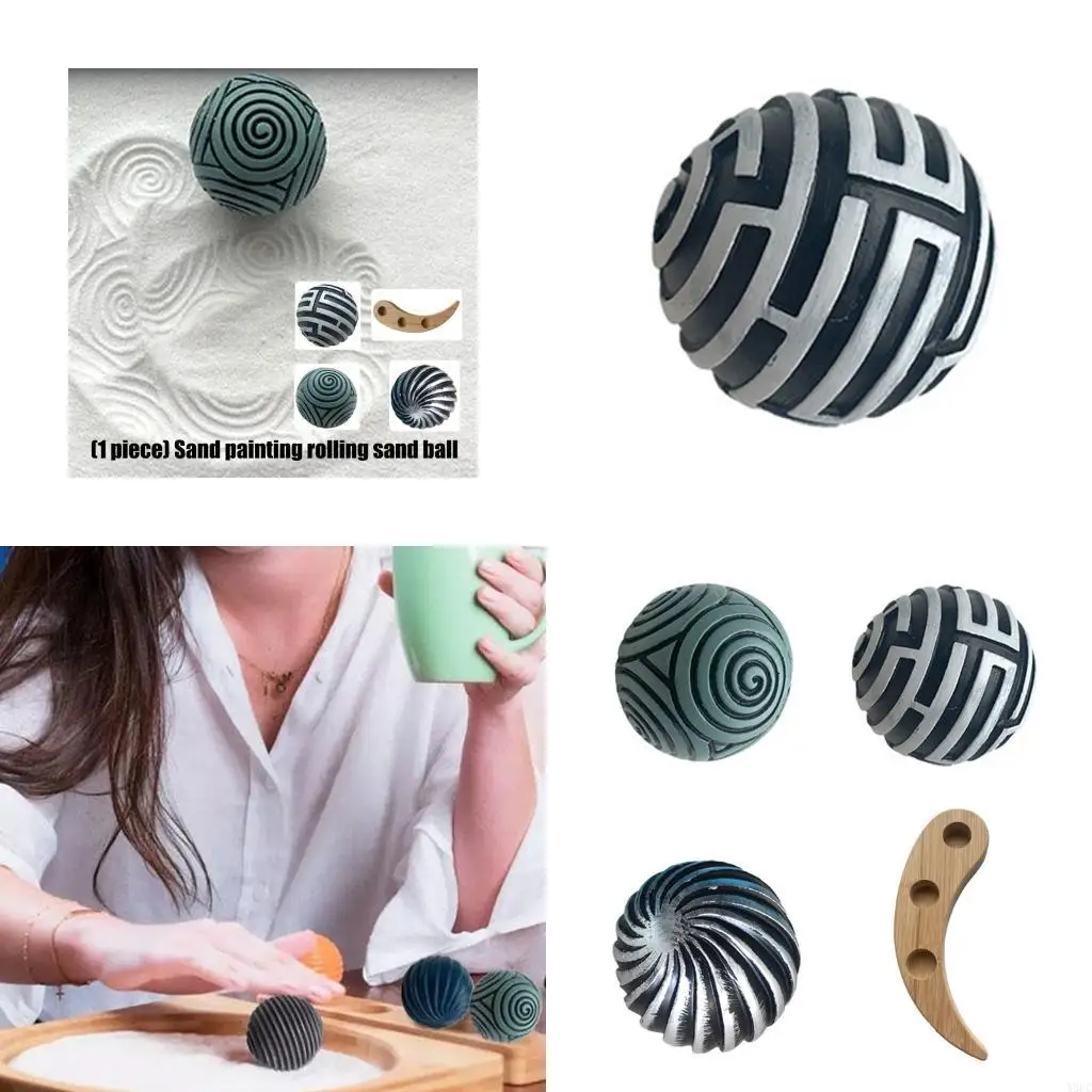 Chan Zong Garden Set for Desk Chan Zong Garden Decors Chan Zong Sand Spheres & Spheres Holder Meditations Gift Sensory Therapy