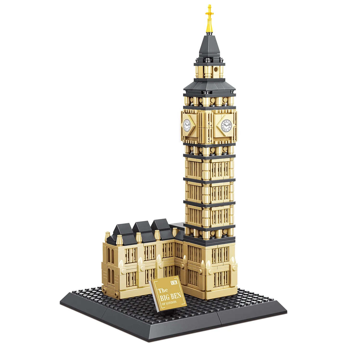 

892 PCS MOC Elizabeth Tower Big Ben Model, DIY London Landmark Miniature Building Kit, Collector & Gift for All Ages