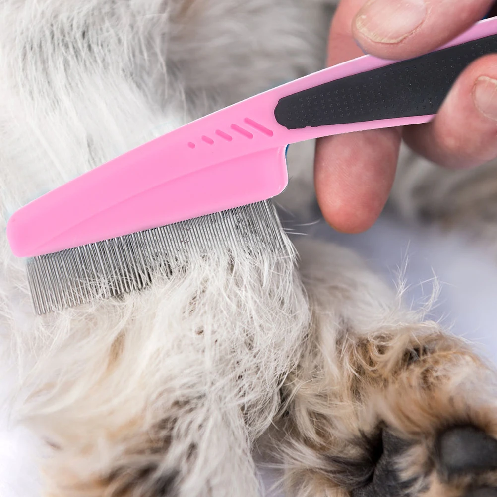 

2Pcs Fine Tooth Comb Stainless Steel Dandruff Removal Scalp Brush Tpr Handle Child Adult Hair Grooming Anti Static
