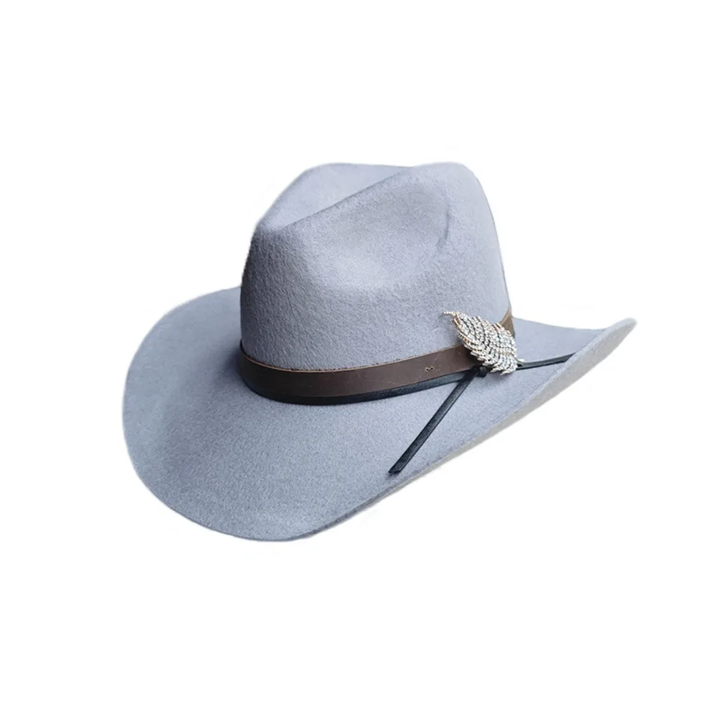 

Wool Felt Hat for Men Women Stylish Jazz Cap Warm Wnter Hat with Upturned Brim