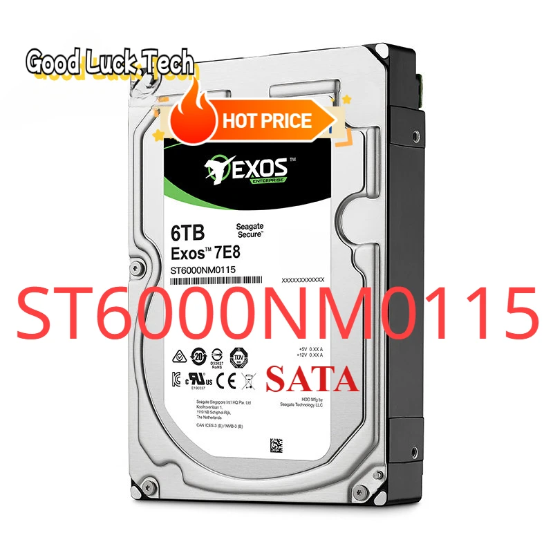 

HDD для Sea-gate ST6000NM0115 6 ТБ Galaxy Enterprise SATA 256 МБ 7200 об/мин механический жесткий диск 6 т вертикальный