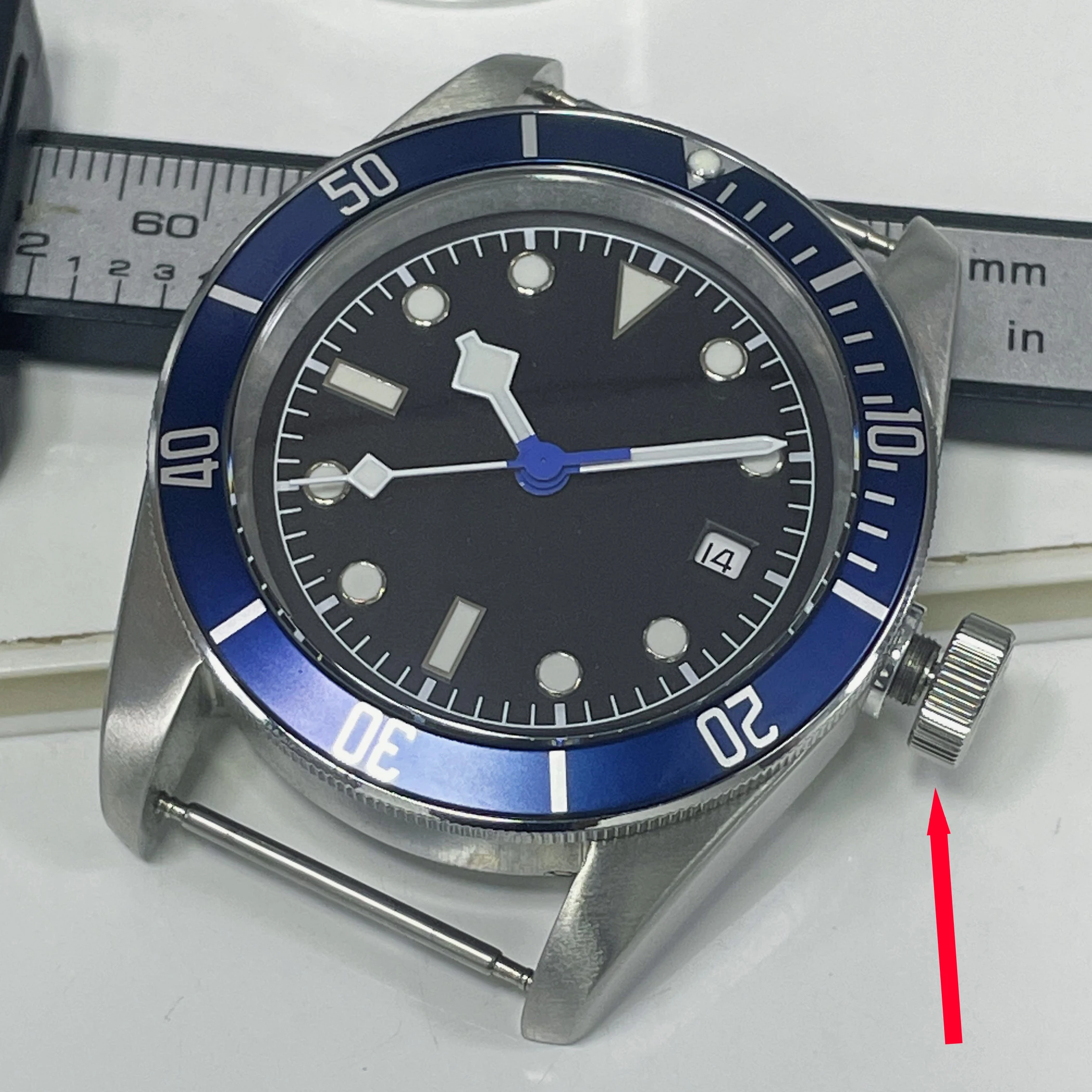 Men's Fashionable Water-Resistant Mechanical Wristwatch, Miyota 8215/ST1612 Automatic Movement, Sapphire Glass, No Strap