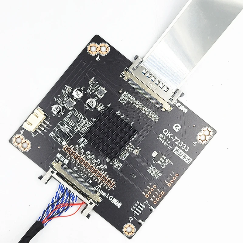 QK-72333 2k lvds in bis 4k uhd 8-spurig v-by-one aus 4k bis 2k Adapter platine vbyone zu lvds Multi plikator platine mit freien Kabeln