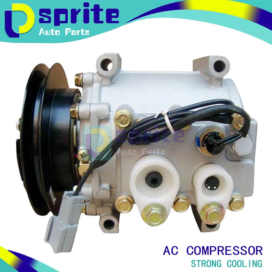 

Компрессор кондиционера MSC90TA для MITSUBISHI CANTER FUSO 2008- ACK200A274 MK512829 MC182894 AKC200A151 24 В 1A 143 мм