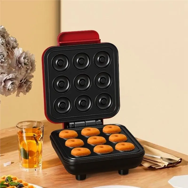 A50Q-Donut Cake Baking Tray Household Breakfast Electric Baking Pan, Fully Automatic Waffle Biscuit Machine US Plug