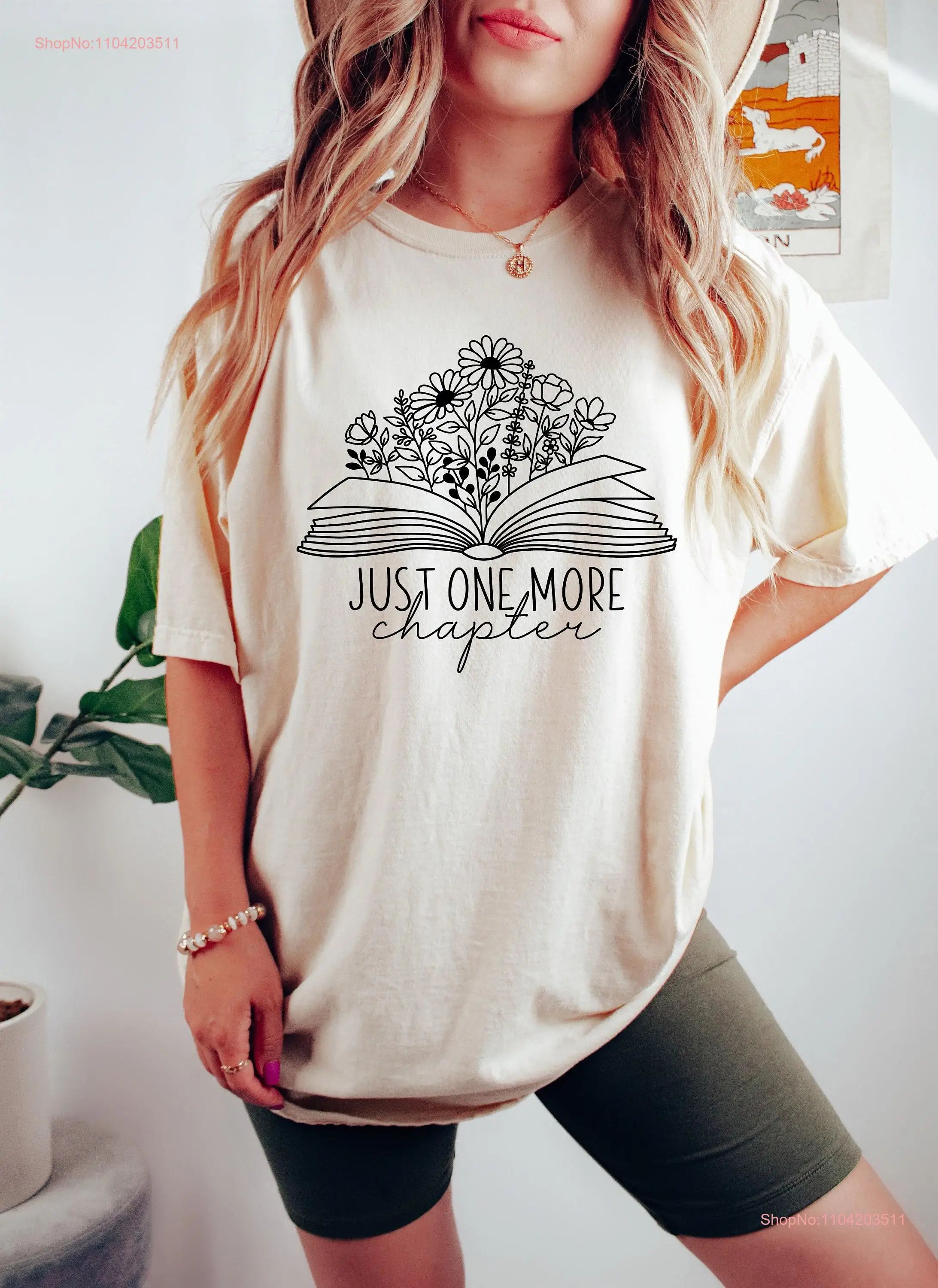 Just One More Chapter T Shirt Comfort Colors Books Book Lover Literary Bookish Reading Librarian s long or short sleeves