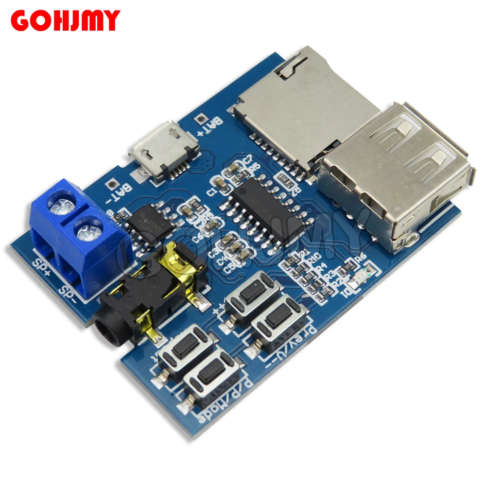  MP3 Format Decoder Board Module Amplifier Decoding Audio Player Module TF Card U Disk