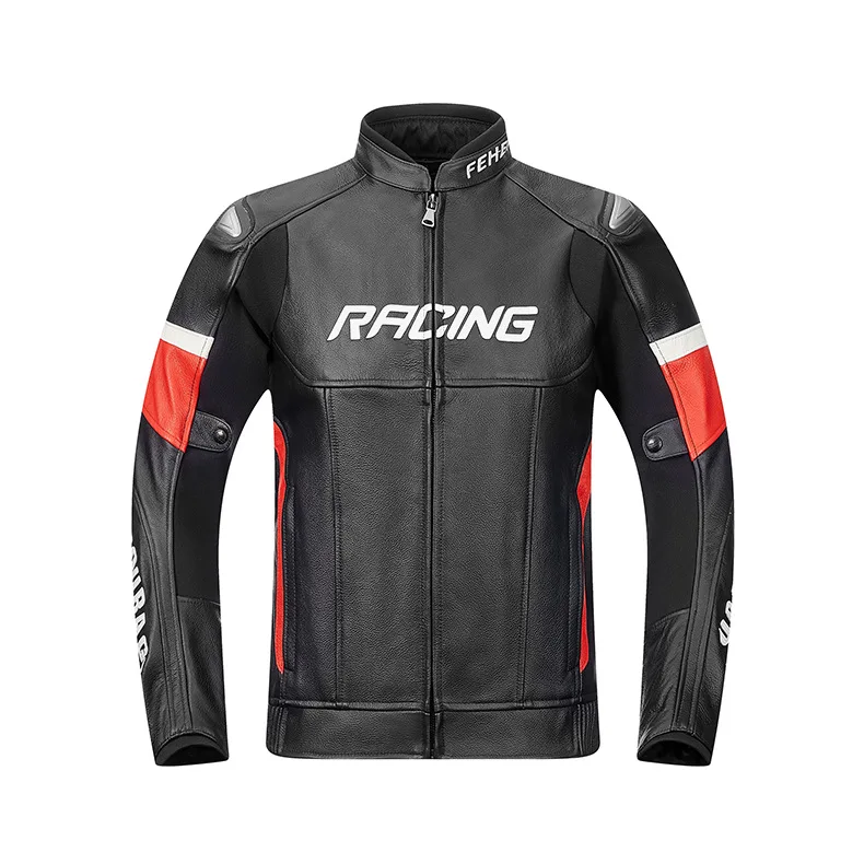 

PU Leather Motorcycle Jacket Windproof Waterproof Motorcycle Riding Protective Jacket Wear Resistant Motocross Clothing Men