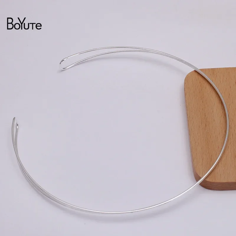 BoYuTe (10 części/partia) 380*1,5 MM metalowe żelazne podwójne linie akcesoria Handmade Diy włosy korona materiały do wyrobu biżuterii — zdjęcie 5