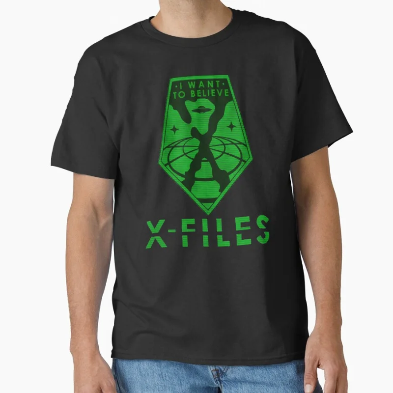 

Enemy Unknown Vintage Sci fi tv series The X Files Trust No One Gift t shirt Retro Alien movie Graphic clothes All size tops
