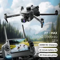 P7 MAX High-end Professional GPS Drone 8K With Screen Remote Control 20km Digital Image Transmission Brushless RC Quadcopter Toy