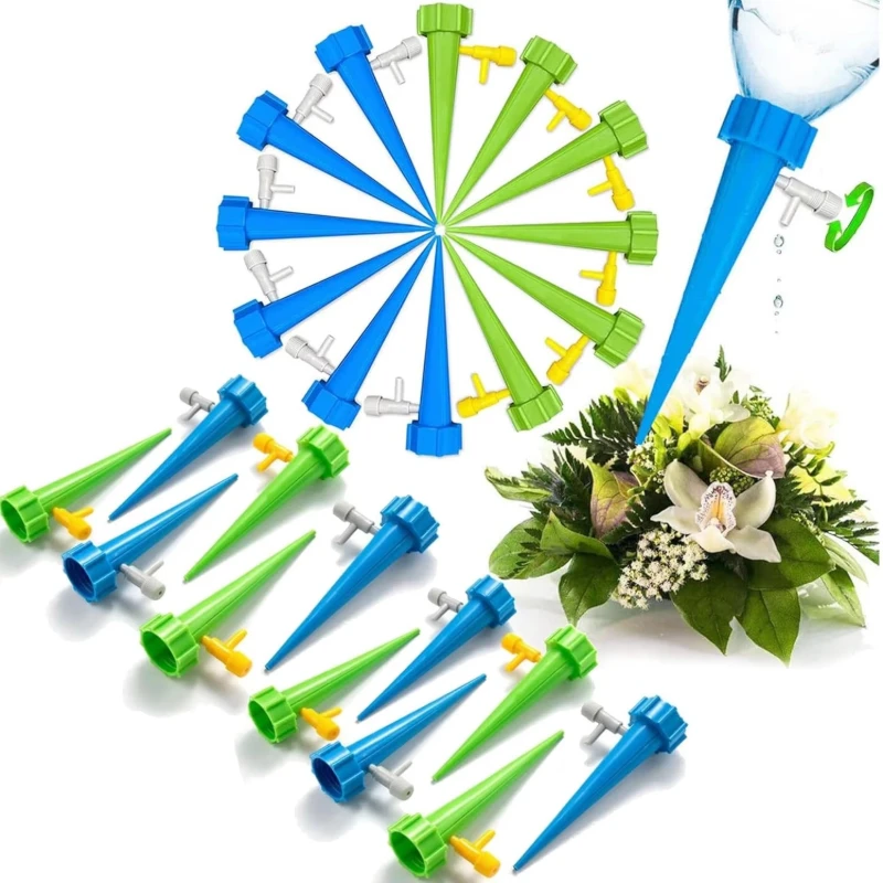 Système d'arrosage goutte-à-goutte automatique, bouteille d'irrigation de jardin, Kit de gouttes d'eau de jardinage domestique, arrosoir pour plantes de jardinage, 6/12/24/36 pièces