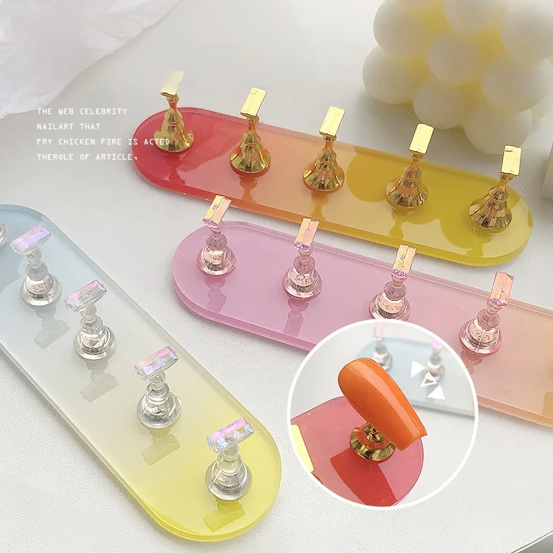 

Magnetic Nail Holder False Nail Tip Practice Stand Aurora Base Holder Nail Art Display For Art Salon Diy & Practice Tools