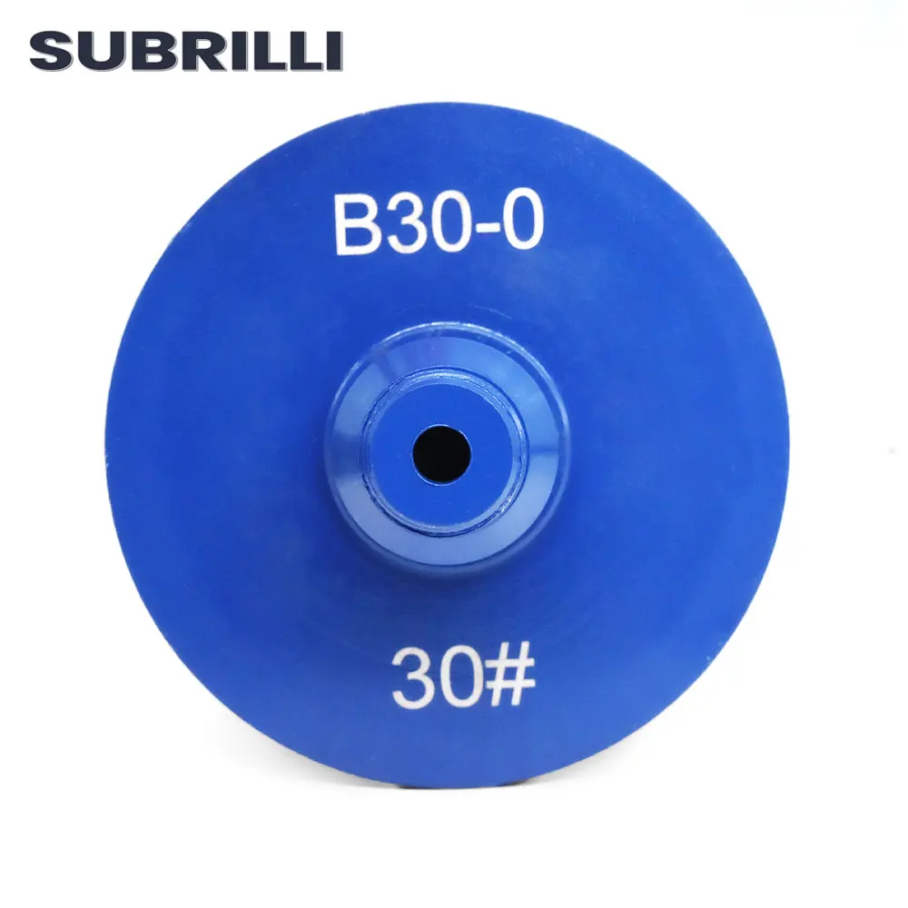 SUBRILLI B30 Diamond Profile Router Bit Demi Bullnose Edge Grinding Wheel For CNC Machine 1/2gas with Water Holes Stone Abrasive