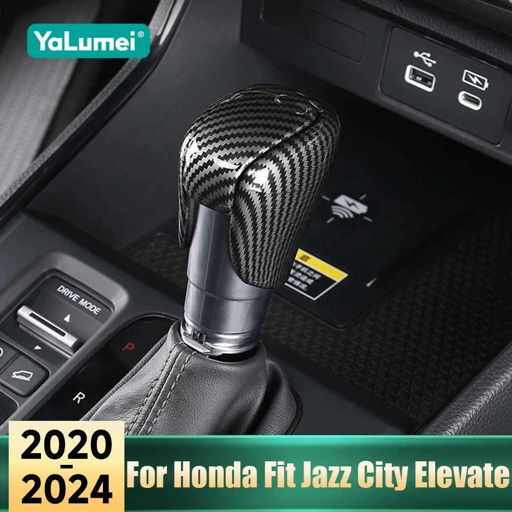

For Honda Fit Jazz GR GS City GN2 Elevate 2020 2021 2022 2023 2024 Car ABS Accessories Gear Shift Knob Cover Trim Sticker Cap