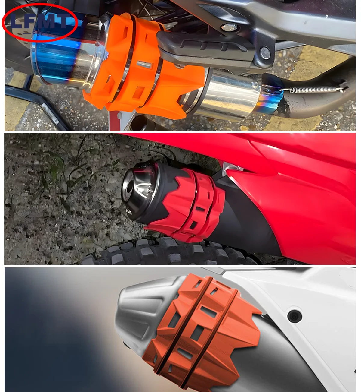 Exhaust Tail Pipe Muffler Shield Protector for Motorcycle XC SX SXF EXC XCW XCF 200 250 300 350 450 EXCF 400 500 525 530 625