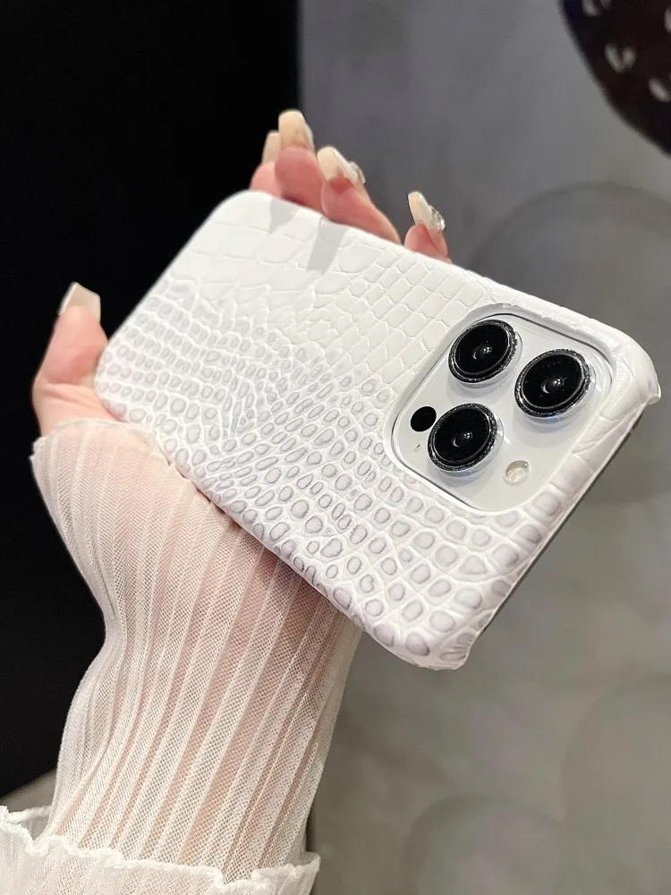 18 Pro Max Krokodilleder-Handyhülle für iPhone 18 Pro 13 14 12 15 16 17 Pro Max Hüllen Farbverlauf Harte PC Stoßfeste Schutzhülle – Detail 11